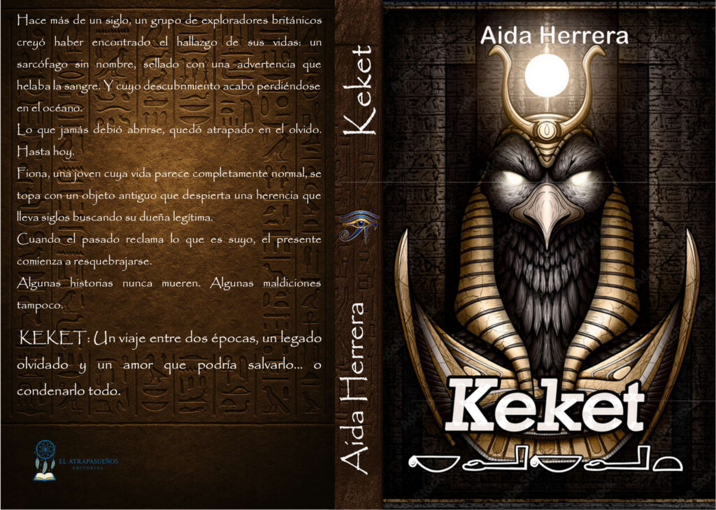 Portada de la novela keket. Thriller de misterio que te transporta al antiguo Egipto. de Aida Herrera.